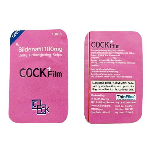 印度口溶膜 COCK Film 口溶威爾剛 三秒即化 口含片 Sildenafil 100mg 助勃增硬