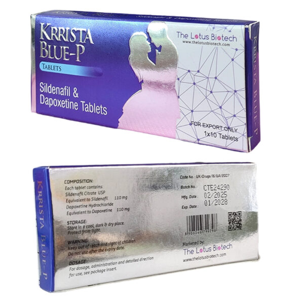 超級威而剛 升級版 巔峰藍P雙效片 KRRISTA BLUE-P 增硬助勃+延時持久