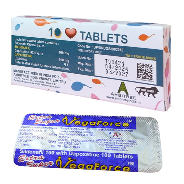 印度壯陽藥 藍蝌蚪 雙效威而剛 Vega Force 200mg 助勃增硬+持久延時雙效二合一